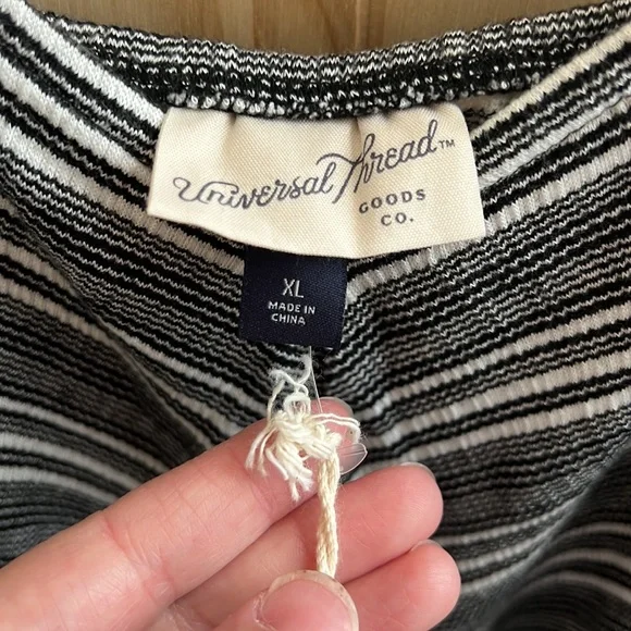Universal Thread Black & White Striped Tank Dress XL - Picture 6 of 6